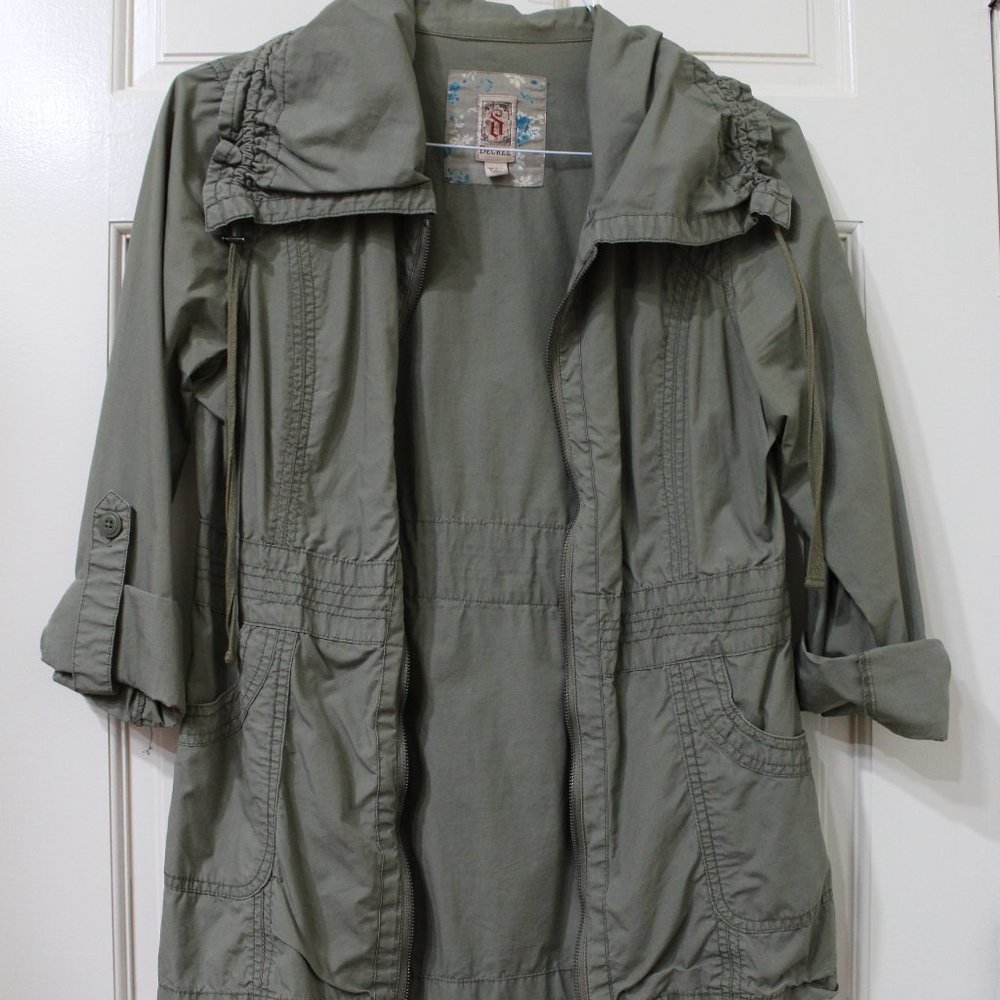 Decree Green Utility Jacket with Adjustable Collar (M)